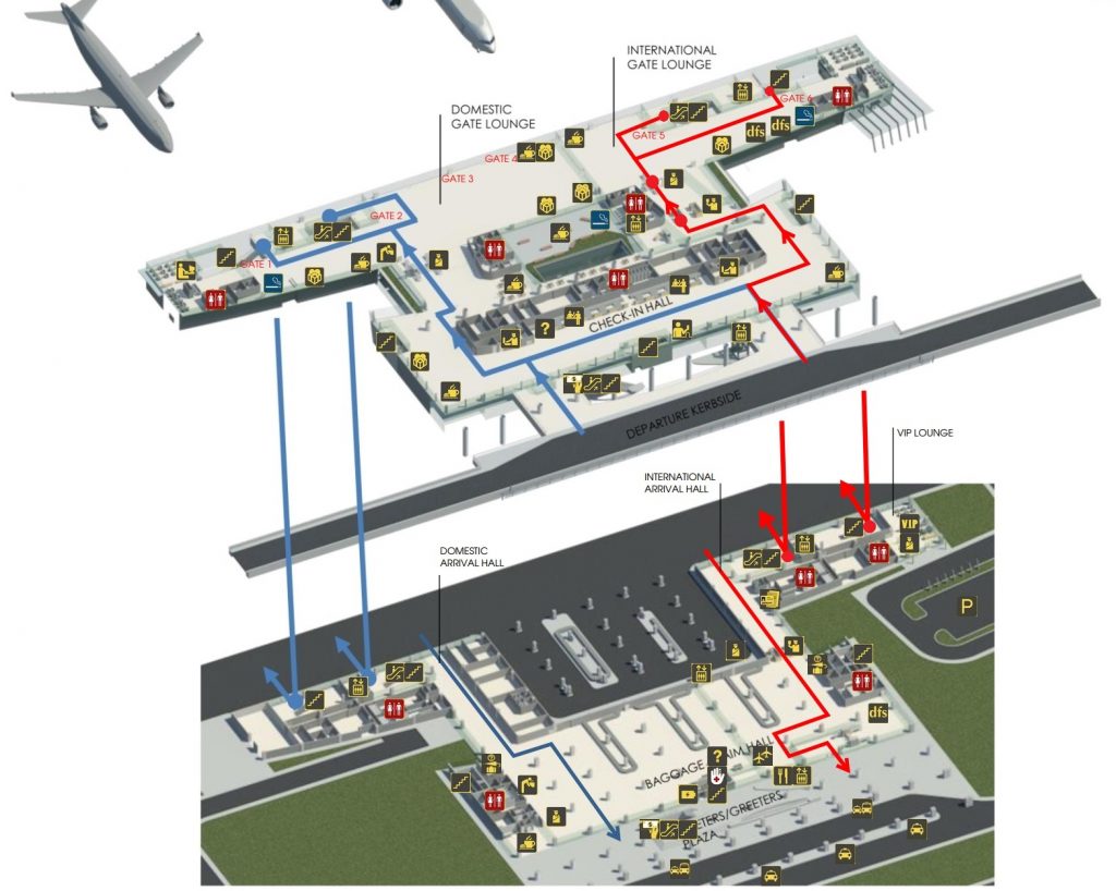 Cat Bi airport terminal maps